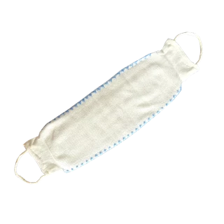 لیف پشتی سفید حاشیه دار