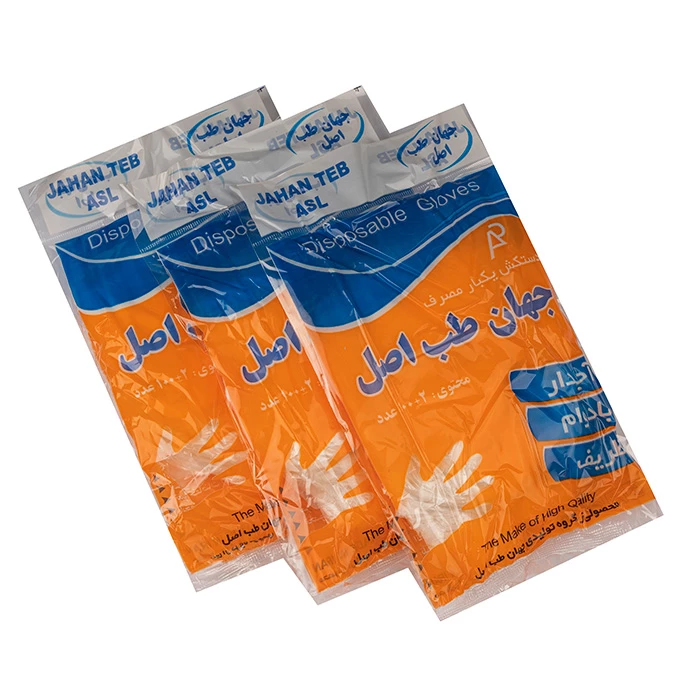  دستکش یکبار مصرف جهان طب (هر کارتن شامل ۱۰۰ بسته)