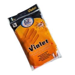 دستکش ویولت تک رنگ ساق بلند L